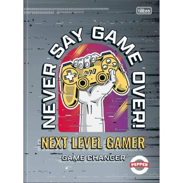 Imagem de Caderno Brochura Capa Dura Universitário Pepper 40f Tilibra Next Level Gamer