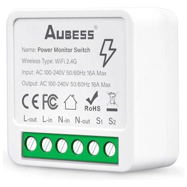 Imagem de Mini Switch Para Interruptor Inteligente 100-240V, 20A, Compatível Com Google Assistant e Alexa- APP Cozy Life