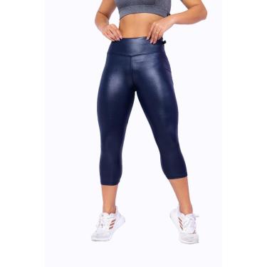 Imagem de Calça Corsário Básica Em Cirrê Brilho Molhado Cintura Bem Alta WOLFOX-Feminino