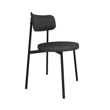 Imagem de Cadeira Kyta Fixa com 4 Pés 50 X 44,7 X 83,8 Cm com 1 Unidade Grafite/Preto