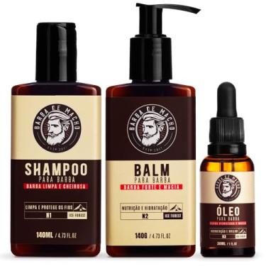 Imagem de Kit para Barba Shampoo Balm e Óleo Ice Forest - Barba de Macho