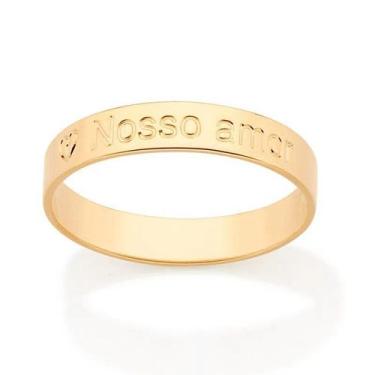 Imagem de Aliança de casamento e noivado banhado ouro 3x 24k 18k e 22k fina banh