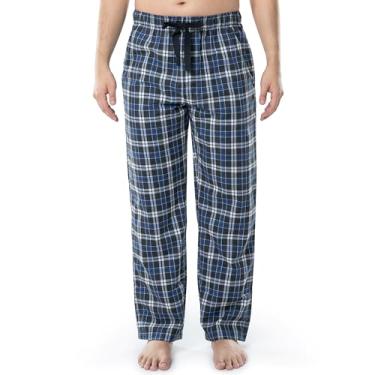 Imagem de Fruit of the Loom Calça de pijama masculina de tecido, Xadrez preto, 3X-Large