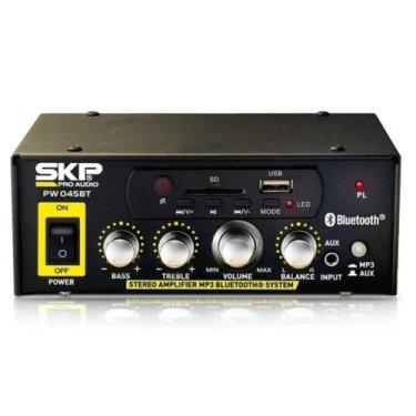 Imagem de Amplificador Receiver Bluetooth Usb Skp Pw-045bt 2 Canais