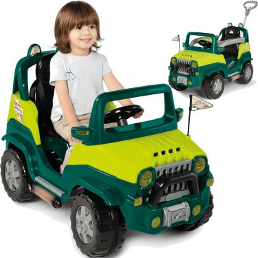 Imagem de Carrinho de Passeio e Pedal Empurrador Calesita Diipi Verde