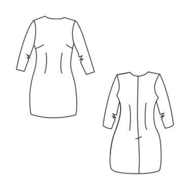 Imagem de Molde vestido tubinho tamanho 46 ao 52 by Marlene Mukai - EDITORA CLUB