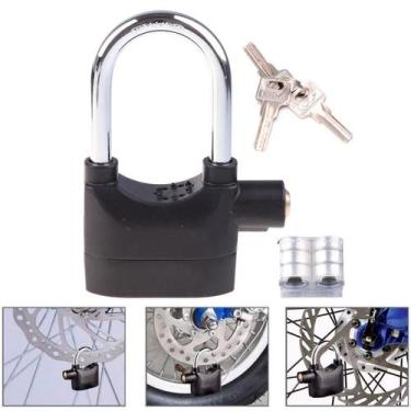 Imagem de Cadeado Kinbar Alarme Anti-Furto Comércio Haste Longa Cor - Bellator