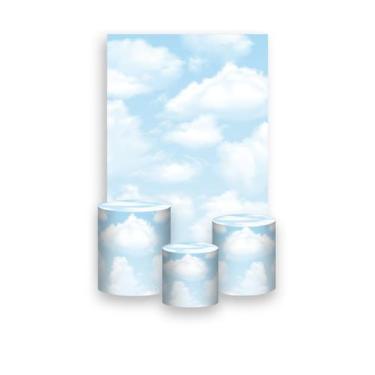 Imagem de Painel De Festa Vertical 1,50 x 2,20 + Trio De Capas Cilindro - Céu de