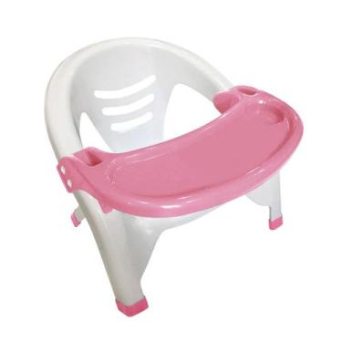 Imagem de Baby Chair - cadeira de alimentação - bandeja removivel - Cadeira Rosa