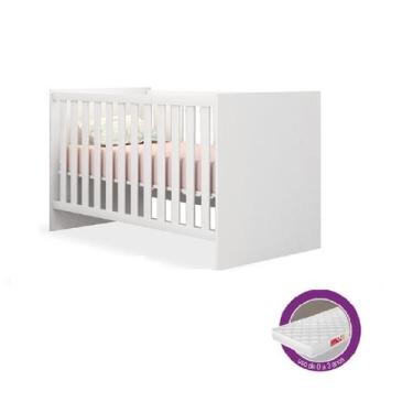 Imagem de Berço Mini Cama Americano Doce Sonho Branco + Colchão para Quarto Infa