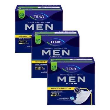 Imagem de Kit 3 Protetores Tena Men Level 2 Medium 30 unidades