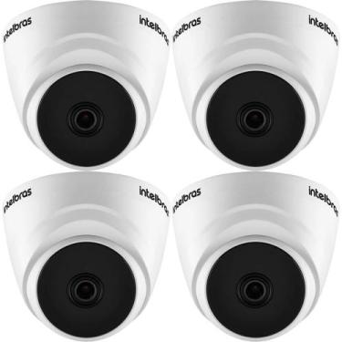 Imagem de Kit com 4 Cameras de Segurança Intelbras vhd 1120 Dome Interna 20m Inf