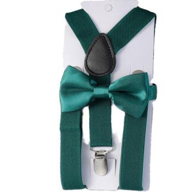 Imagem de Kit Suspensório + Gravata Borboleta Infantil Criança Unissex - anjo da