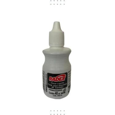 Imagem de Tinta para Carimbo Preta Alto Rendimento 40ml Radex