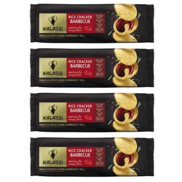 Imagem de Kit 4 Biscoito Snack De Arroz Kalassi Sabor Barbecue 100Gr