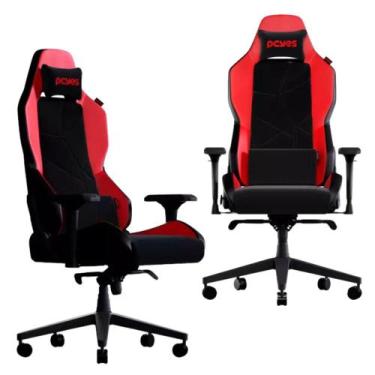 Imagem de Cadeira Gamer Sentinel Red Magma Almofada Magnética e Suporte de  Lomb