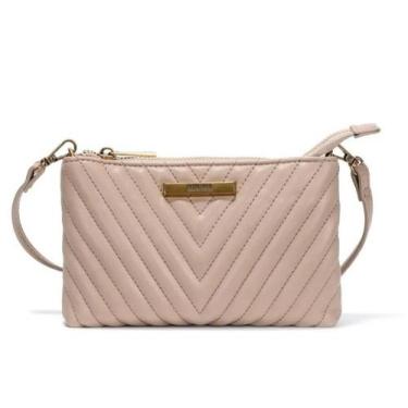 Imagem de Bolsa Transversal Bege Matelassê Pequena Alça Fina - Bolsa Pequena Alç