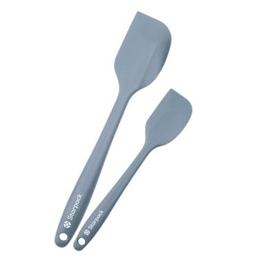 Imagem de Conjunto de espátulas de silicone premium StarPack (1 pequeno, 1 grande) – Alta resistência ao calor até 315 °C, design higiênico de uma peça, conjunto de utensílios de cozinha de borracha