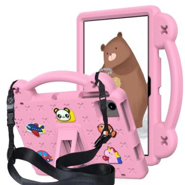 Imagem de YRH Capa para tablet Onn 10.1 (2024) modelo #100135925, capa infantil de EVA com alça de suporte, para Surf Walmart Onn Tablet Case 10,1 polegadas (geração 4), rosa