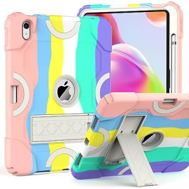 Imagem de Grifobes Capa para iPad de 11 polegadas (A16) 2025 / 10ª geração 11 polegadas 2022, iPad 11/10ª capa com suporte para lápis, capa protetora resistente com suporte para meninas e crianças, camuflagem