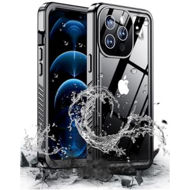 Imagem de Capa Hualele projetada para iPhone 12 Pro à prova d'água, [proteção contra quedas de grau militar] [IP68 resistente à água] Capa protetora 360 resistente de corpo inteiro para iPhone 12 Pro 6,1