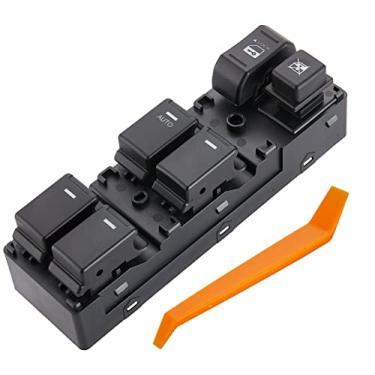 Imagem de ZAPOSTS Botão de interruptor de janela Master Power serve para KIA Sorento R 2010-2014, interruptor de controle elétrico de janela dianteira esquerda do lado do motorista 93570-2P100VA.