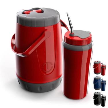 Imagem de Kit Tererê Garrafa 2,5 L Copo Térmico 650 ml Bomba Inox - Unitermi, Ve