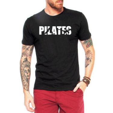 Imagem de Camiseta Masculina Pilates - Camisa Algodão - SEMPRENALUTA, Preto, P