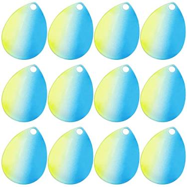 Imagem de 35 peças de lâminas giratórias coloridas Colorado kit de iscas para fabricação de iscas, lâminas de colher de pesca de rotação fácil para bricolage Spinner Spinnerbaits Walleye Rig água doce água