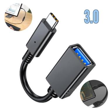 Imagem de Cabo Adaptador  OTG USB C Macho para USB Fêmea 3.0. - CABO TIPO C  OTG