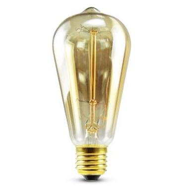Imagem de Lâmpada Filamento de Carbono ST64 E27 40W 2400K 127V Dimerizável - GAL