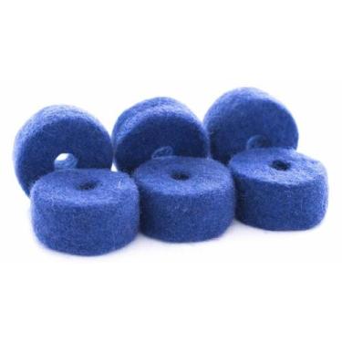 Imagem de Feltros Tribal Percussion Kit com 6 Feltros (Azul) em Lã de Carneiro p