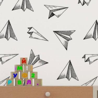 Imagem de Papel de Parede Adesivo Aviões de Papel N019082 0,58x3M - Adesivo BR