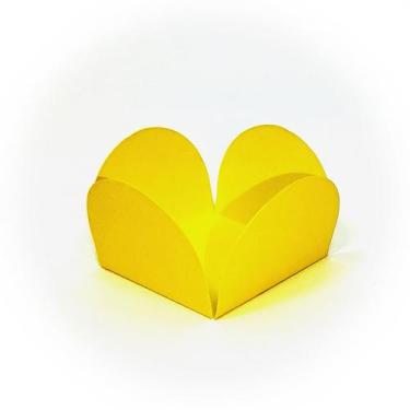 Imagem de Forminhas para Doces 4 Pétalas Amarelo  - 50 unidades - FunFestas - Ri