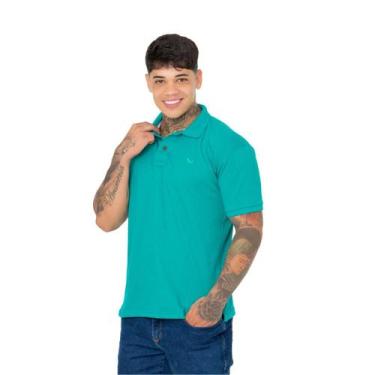 Imagem de Camisa Polo Masculina Ridens Tradição e Modernidade, M, Verde agua