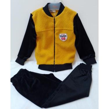 Imagem de Conjunto C/ Jaqueta Luxo Infantil Menino Inverno Zafielo 069, Mostarda