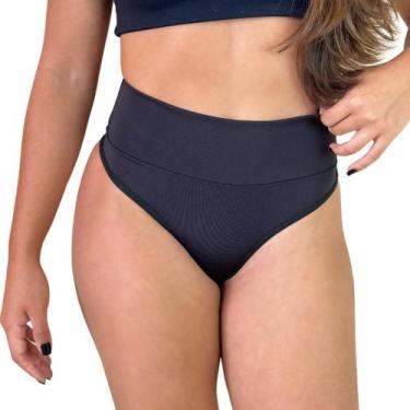 Imagem de Kit 3 Calcinha Fitness Cós Alto FIO Dental Duplo Modeladora - VIÉRE, M