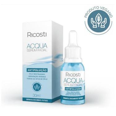 Imagem de Acqua serum facial antipoluicao 30 ml - ricosti (azul/branco), AZUL/BR