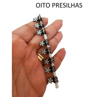 Imagem de Mini piranha presilha de cabelo infantil de brilho com 8 - FASHION JEW