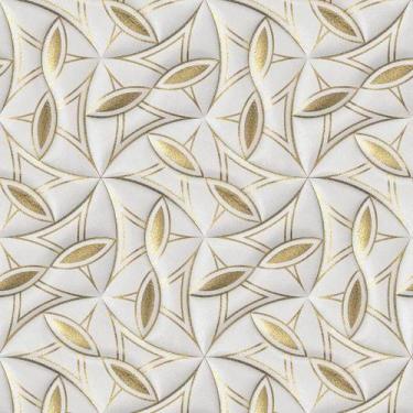 Imagem de Papel De Parede Temático 3d Estofado Branco - 3,00x0,50m - DEKAL DECOR