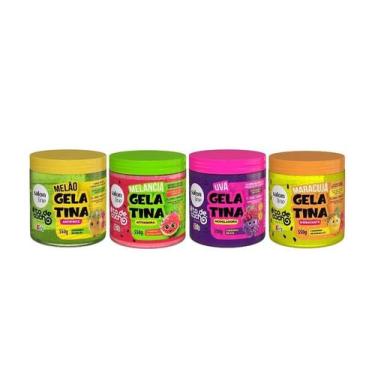 Imagem de Combo c/4 Gelatinas de Frutas Salon Line (maracuja, melancia, melão, u