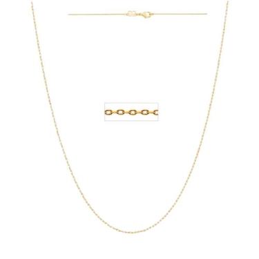 Imagem de Cordao Feminino Rommanel Fio Cadeado Fino Folheado a Ouro 18k Med 50