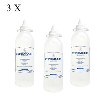 Imagem de Kit 3 - Gel De Contato Fisioterapia Tens Fes Ultrassom Bisnaga 250g - 