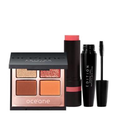 Imagem de Kit Océane Edition Paleta Eyeshadow Glow Drama Lash e Blush Stick Clou