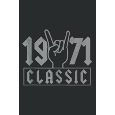 Imagem de 1971 Classic Rock Vintage Rock Roll 50Th Birthday Gift Quote: FLOWER JOURNAL: 6" x 9", 120 Pages, Ruled Notebooks, Lined Paper,Memo Diary Subject Planner.