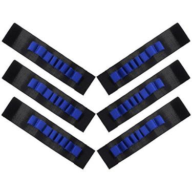 Imagem de LuFOX- 6 peças bandoleira flexível eva bala munição dardo armazenamento cinto de pulso faixa cinta para nerf n-strike blaster arma