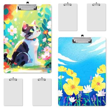 Imagem de Pacote com 6 espaços em branco para prancheta de sublimação, 31,8 cm x 22,9 cm MDF branco pranchetas tamanho carta padrão A4 para enfermeiros, estudantes e escritório, foto DIY e trabalho de design