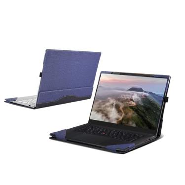 Imagem de WODBAO Capa protetora para laptop Lenovo ThinkPad P1 Gen 7 Mobile Workstation de 16 polegadas capa protetora 2 em 1 couro PU All-in-One à prova de quedas bolsa interna de acessório de computador de 16