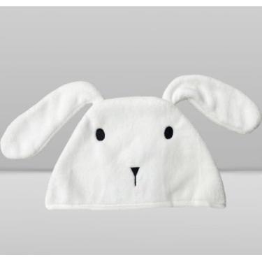 Imagem de Toalha de Banho Baby com Capuz Laço Bebê Animada (Coelho Branco)