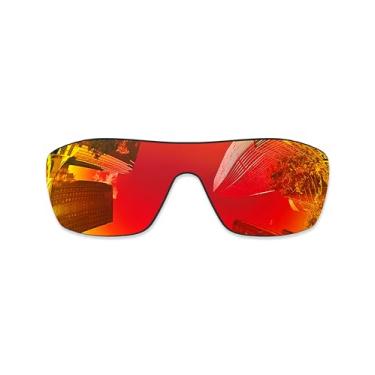 Imagem de Combine8 Lentes de reposição Ploarized para óculos de sol Oakley Turbine Rotor OO9307 - Vermelho fogo